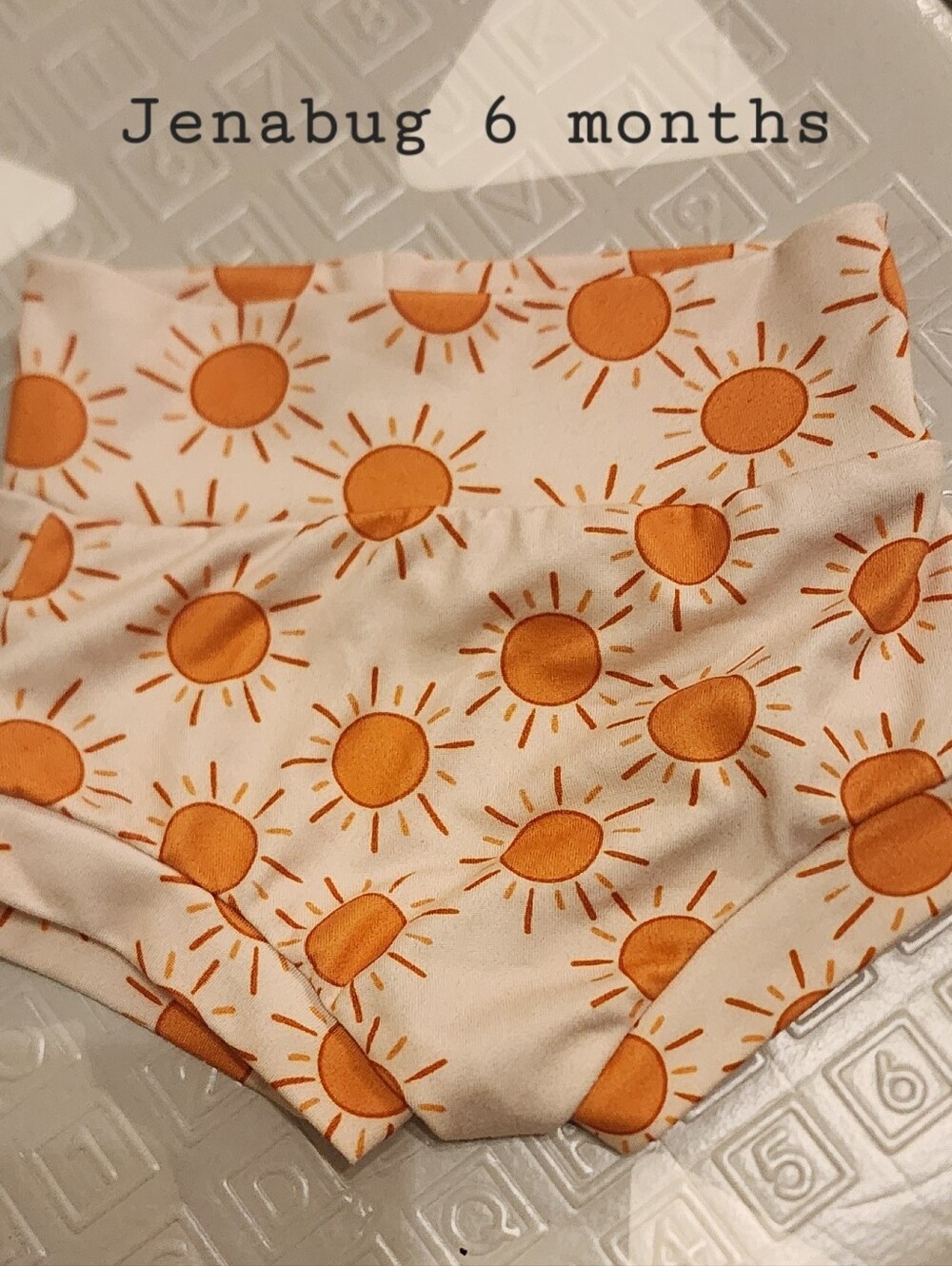 Orange Sun Print Baby Shorts